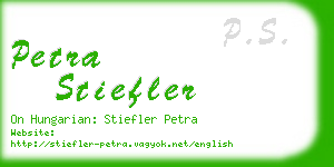 petra stiefler business card